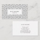 モノグラム抽象芸術幾何学模様 名刺 (正面/裏面)