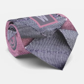 モノグラム抽象芸術幾何学的パープルマモダンーブ ネクタイ (ロール)