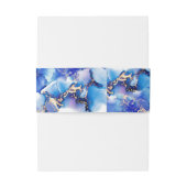 モノグラム抽象芸術水結婚色 招待状ベリーバンド (裏面例)