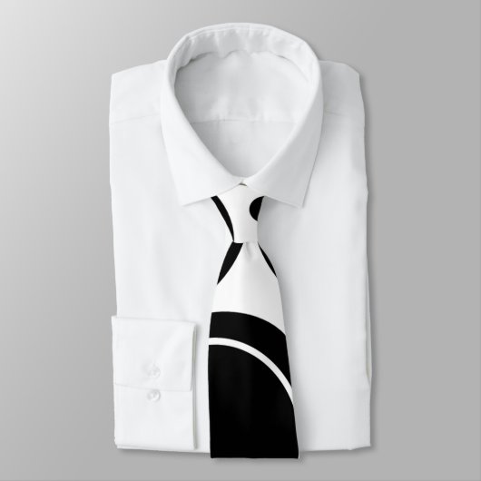 モノグラム抽象芸術白黒赤面ピンク ネクタイ (タイ)