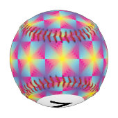 モノグラム抽象芸術2乗ベクトルモザイク 野球ボール (裏面)