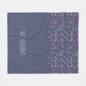 モノグラム抽象芸術 フリースブランケット (正面(横))