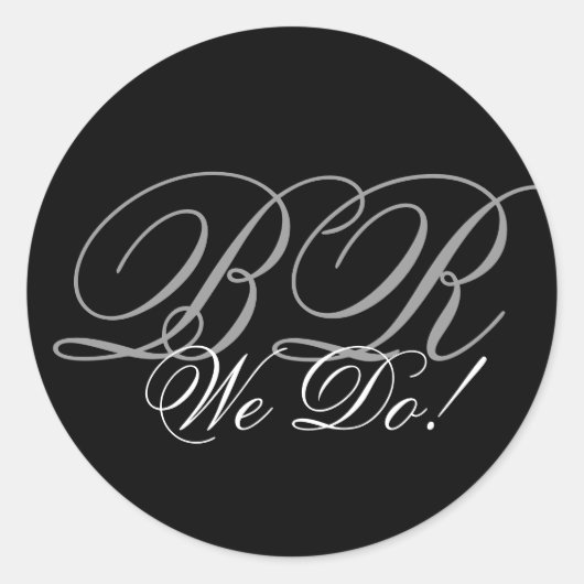 モノグラム招待状シール我々は行う！ ラウンドシール (正面)