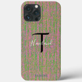 モノグラム携帯電話ケースHAMbyWG – ピンク/緑 Case-Mate iPhoneケース (裏面)