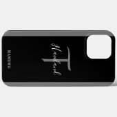 モノグラム携帯電話ケースHAMbyWG – ブラック&グレー Case-Mate iPhoneケース (裏面 (横))