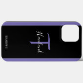 モノグラム携帯電話ケースHAMbyWG – ブラック&パープル Case-Mate iPhoneケース (裏面 (横))