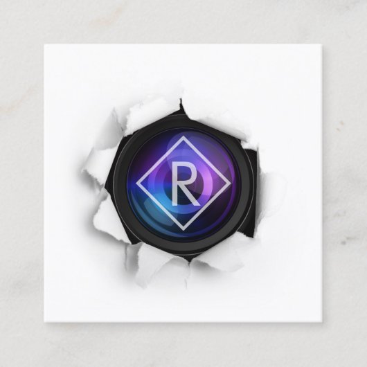 モノグラム撮影クリエイティブカメラ スクエア名刺 (正面)