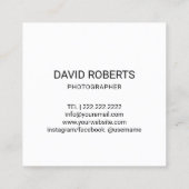 モノグラム撮影クリエイティブカメラ スクエア名刺 (裏面)