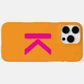 モノグラム文字イニシャルオレンジピンクカスタム色 Case-Mate iPhoneケース (裏面 (横))