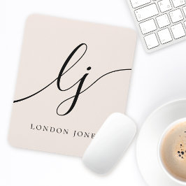 モノグラム文字エレガント書フェミニン マウスパッド