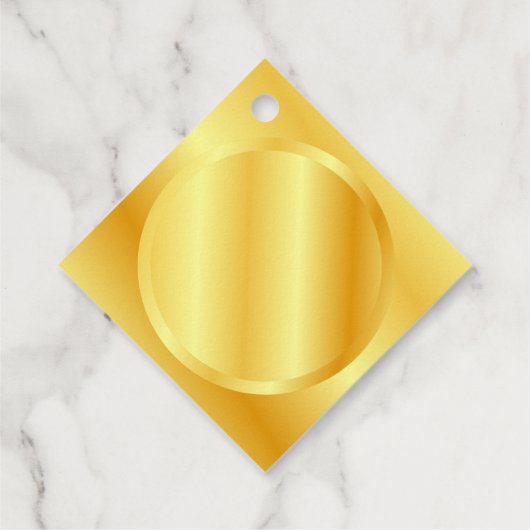 モノグラム文字フェイク金ゴールドメタリックの追加 フェイバータグ (裏面)