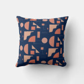 モノグラム文字モダン抽象芸術幾何学模様 クッション (裏面)