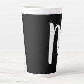 モノグラム文字 カフェラテマグ (正面)