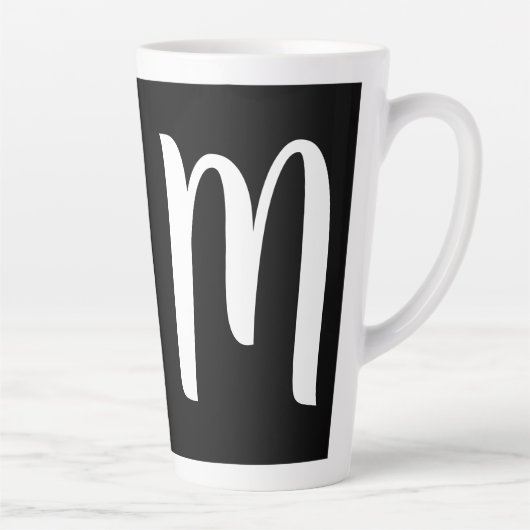 モノグラム文字 カフェラテマグ (右)