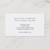 モノグラム文字 |ブラックストライプ 名刺 (裏面)