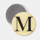 モノグラム文字 – M （オレンジ） マグネット (正面/裏面)