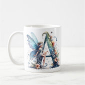 モノグラム文字A妖精 コーヒーマグカップ (左)