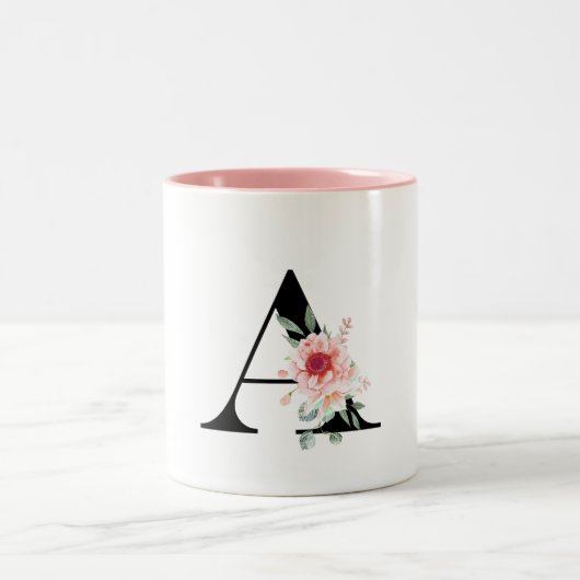モノグラム文字A ツートーンマグカップ (中央)