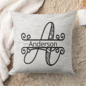 モノグラム文字A （姓） クッション (ブランケット)