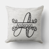 モノグラム文字A （姓） クッション (正面)