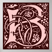 モノグラム文字B ポスター (正面)