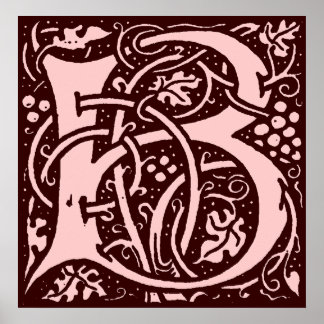 モノグラム文字B ポスター