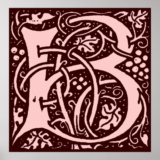 モノグラム文字B ポスター (正面)