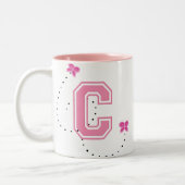 モノグラム文字C ツートーンマグカップ (左)