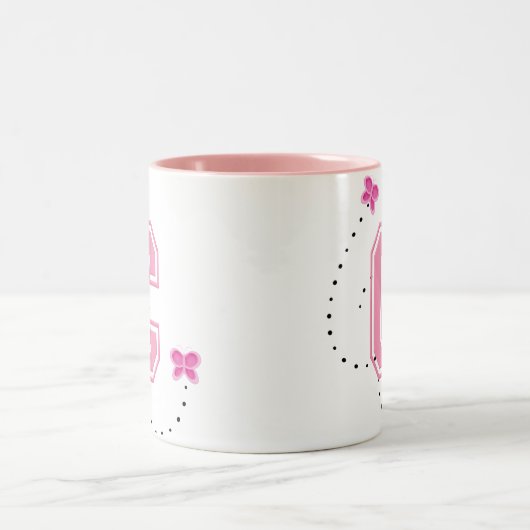 モノグラム文字C ツートーンマグカップ (中央)