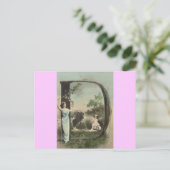 モノグラム文字D ポストカード (スタンド正面)