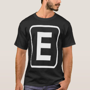モノグラム文字EイニシャルアルファベッモノグラムのトWom Tシャツ
