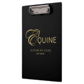 モノグラム文字E馬の金ゴールド色 クリップボード (左)