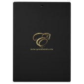 モノグラム文字E馬の金ゴールド色 クリップボード (裏面)