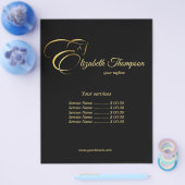 モノグラム文字E馬の金ゴールド色 チラシ (シングル)