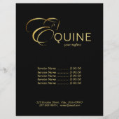 モノグラム文字E馬の金ゴールド色 チラシ (裏面)