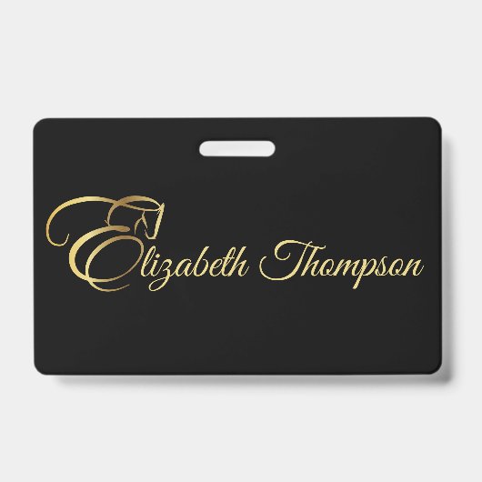 モノグラム文字E馬の金ゴールド色 バッジ (正面)