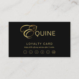 モノグラム文字E馬の金ゴールド色 ロイヤリティカード