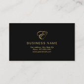 モノグラム文字E馬の金ゴールド色 予約カード (裏面)