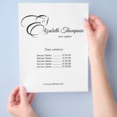 モノグラム文字E馬ブラックカラー チラシ (手)