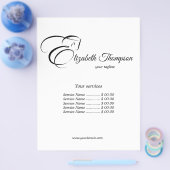 モノグラム文字E馬ブラックカラー チラシ (シングル)