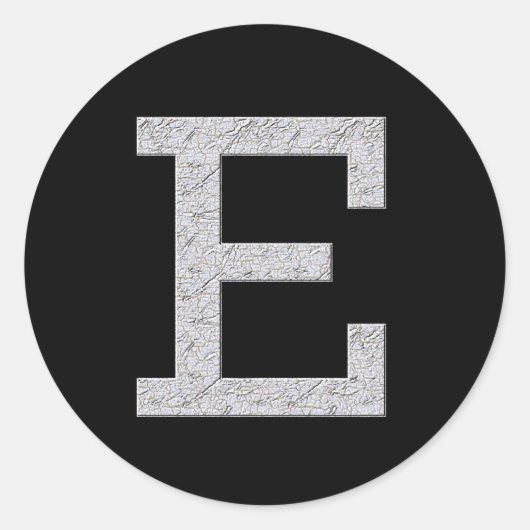 モノグラム文字E ラウンドシール (正面)