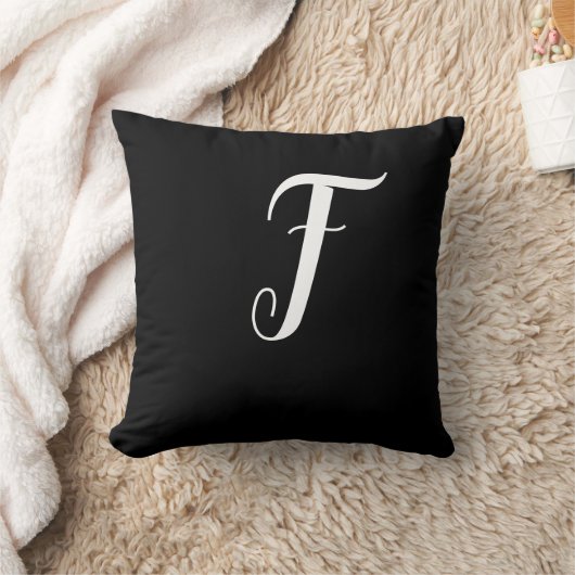 モノグラム文字F クッション (ブランケット)