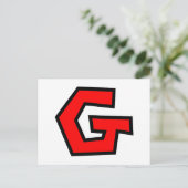 モノグラム文字G ポストカード (スタンド正面)