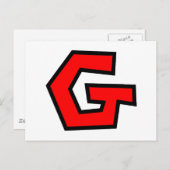 モノグラム文字G ポストカード (正面/裏面)