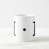 モノグラム文字Hクラシックマグ11オンス コーヒーマグカップ (中央)