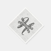 モノグラム文字H （姓） スタンダードカクテルナプキン (角)