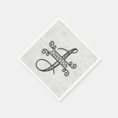 モノグラム文字J （姓） スタンダードカクテルナプキン (角)