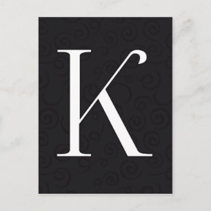 モノグラム文字K ポストカード