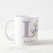 モノグラム文字L&クリスチャン名 コーヒーマグカップ (左)