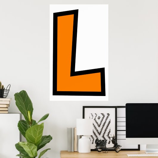 モノグラム文字L ポスター (ホームオフィス)